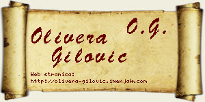 Olivera Gilović vizit kartica
